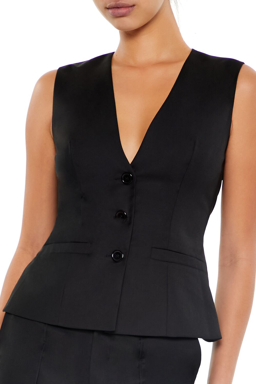 Twill Cutout Vest & Pants Set