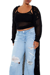 Plus Size Cami & Cardigan Sweater Set
