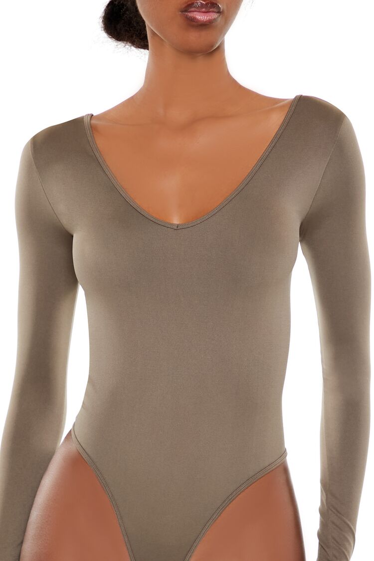 Seamless Thong V-Neck Bodysuit
