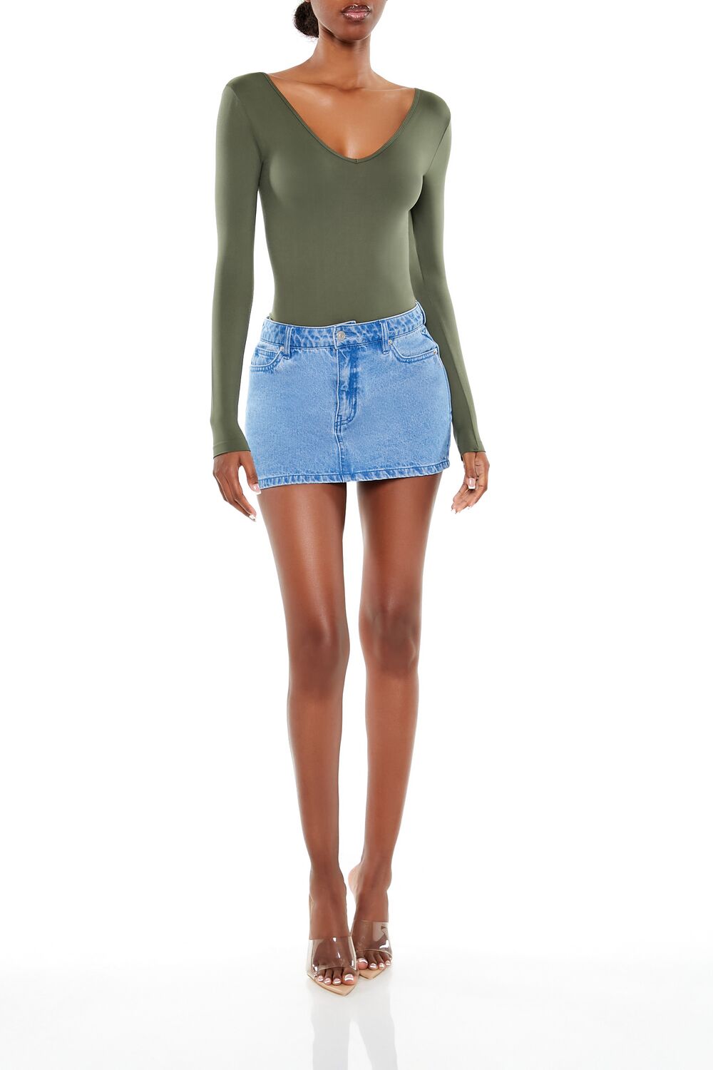 Seamless Thong V-Neck Bodysuit