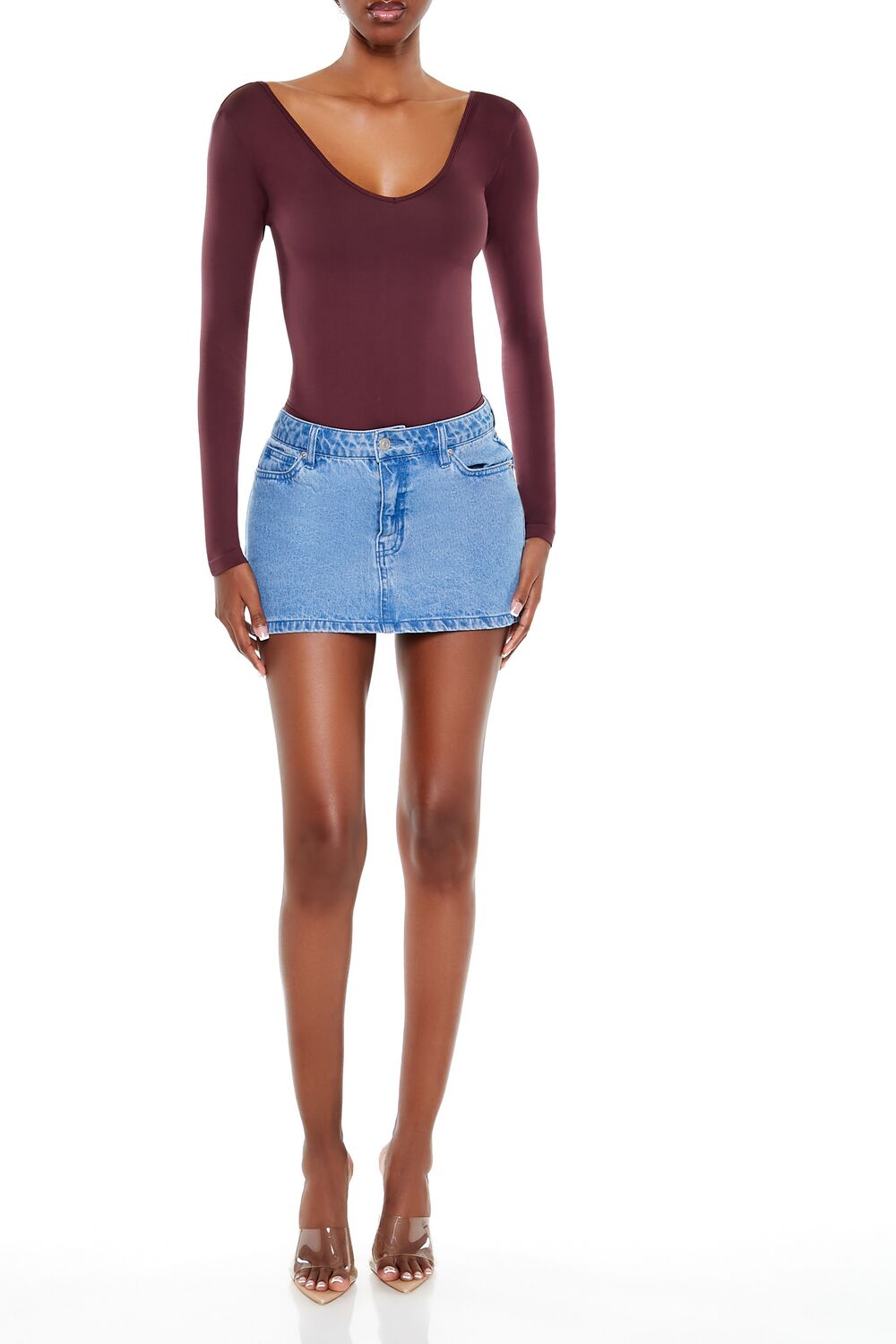 Seamless Thong V-Neck Bodysuit