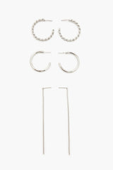 Twisted Hoop & Duster Earring Set