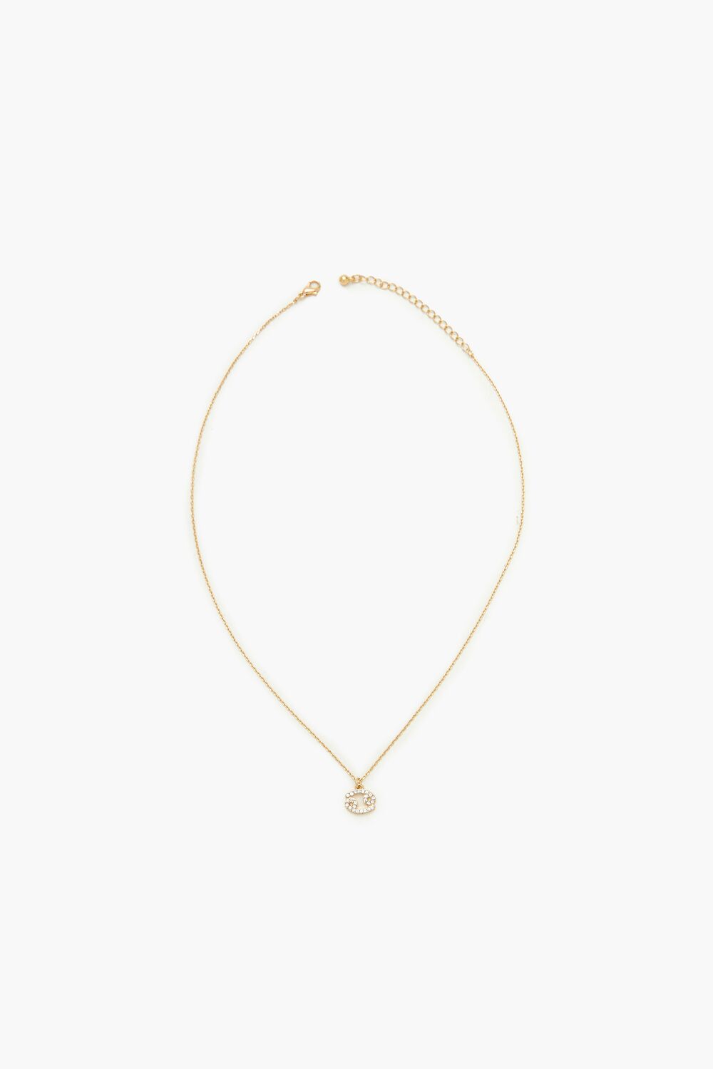 Rhinestone Zodiac Charm Necklace