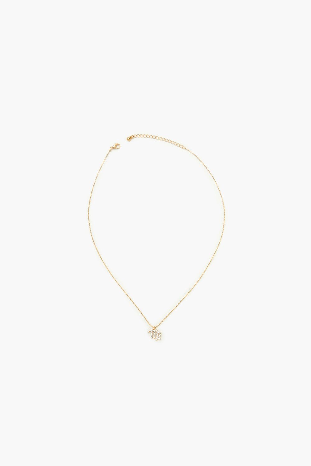 Rhinestone Zodiac Charm Necklace