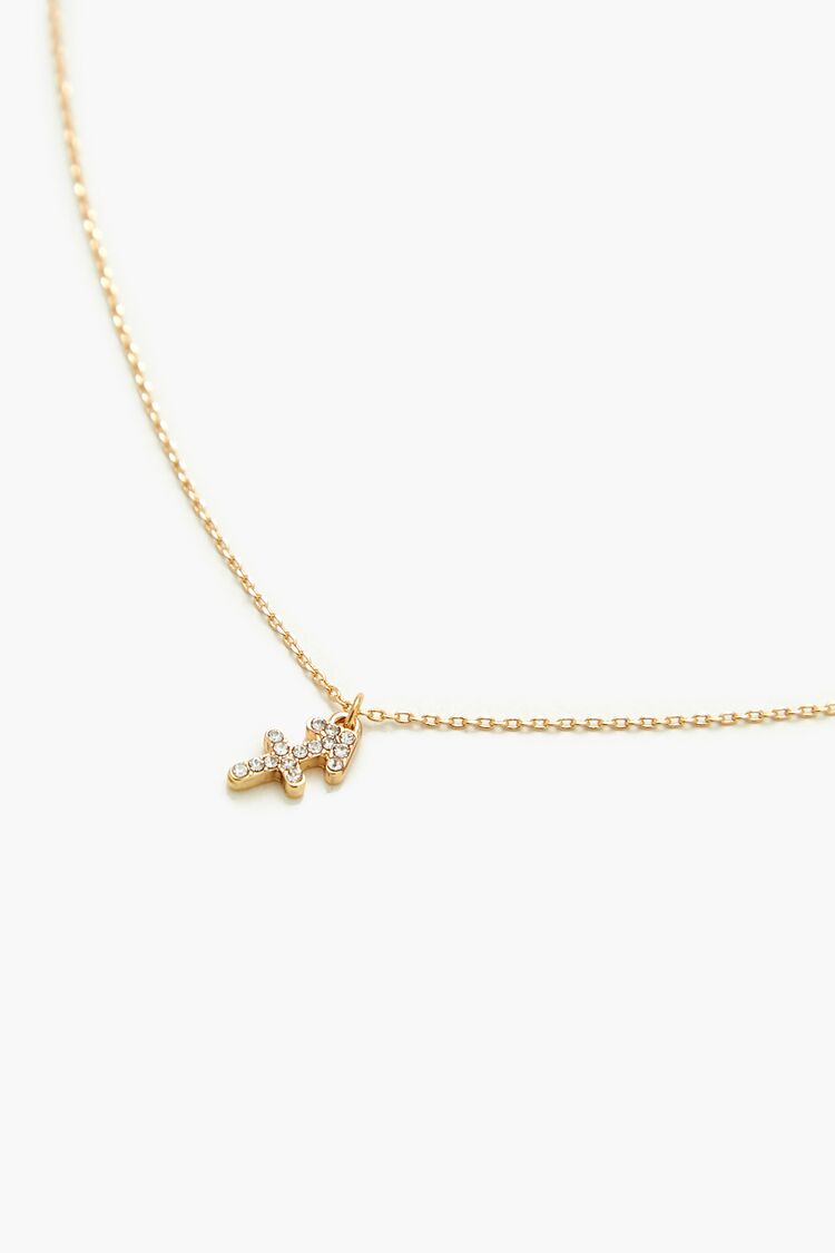 Rhinestone Zodiac Charm Necklace