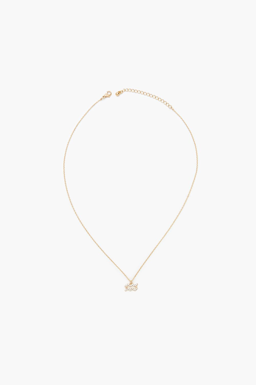 Rhinestone Zodiac Charm Necklace