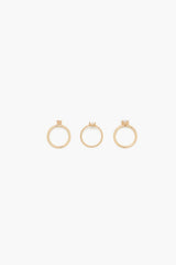 Faux Gem Ring Set