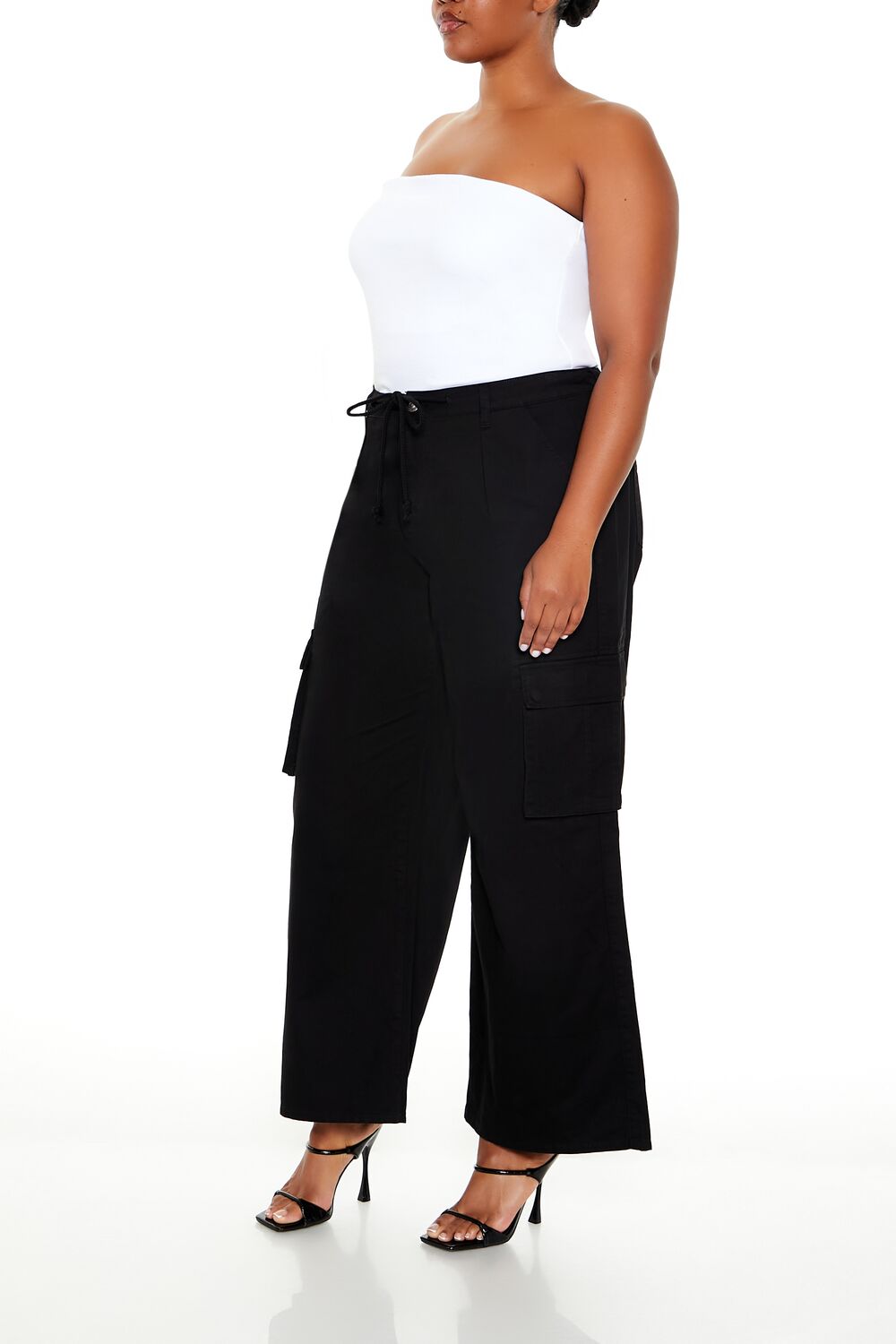Plus Size Twill Cargo Pants
