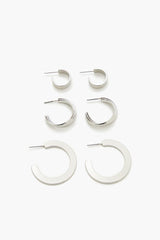 Smooth Multi-Hoop Earring Set