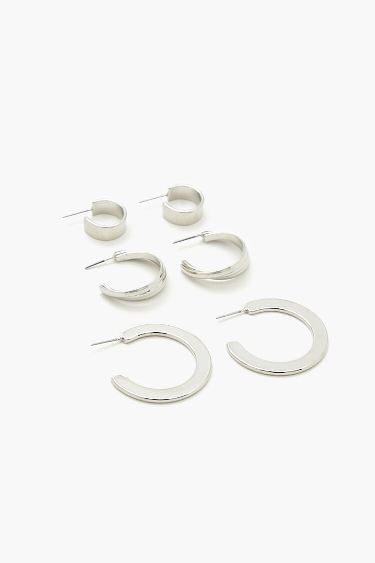 Smooth Multi-Hoop Earring Set