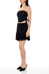Lace Godet A-Line Mini Skirt