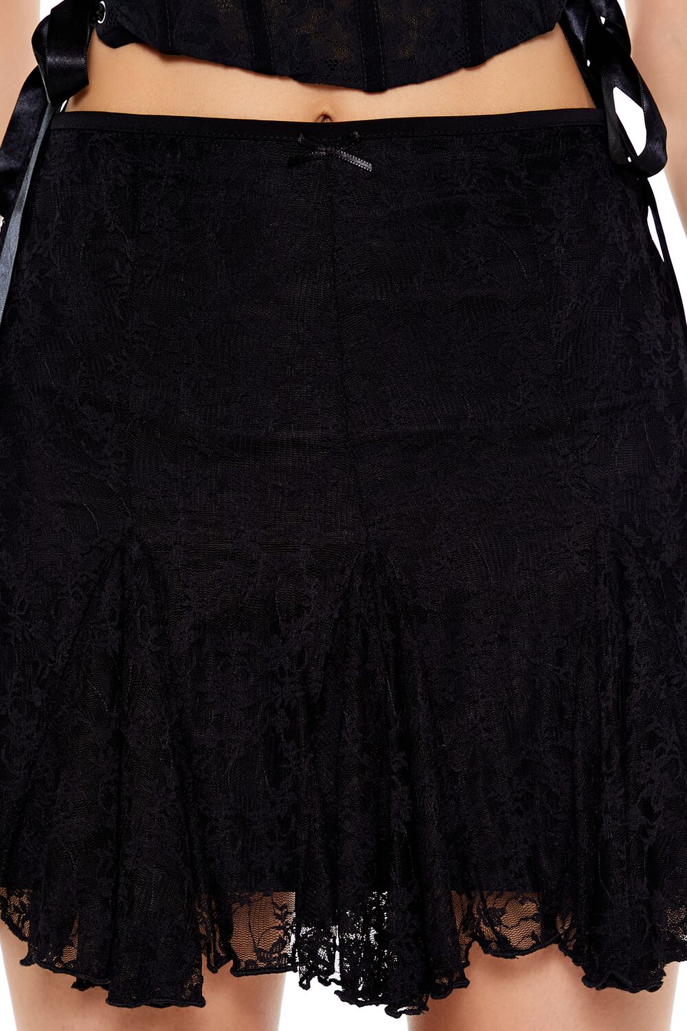 Lace Godet A-Line Mini Skirt