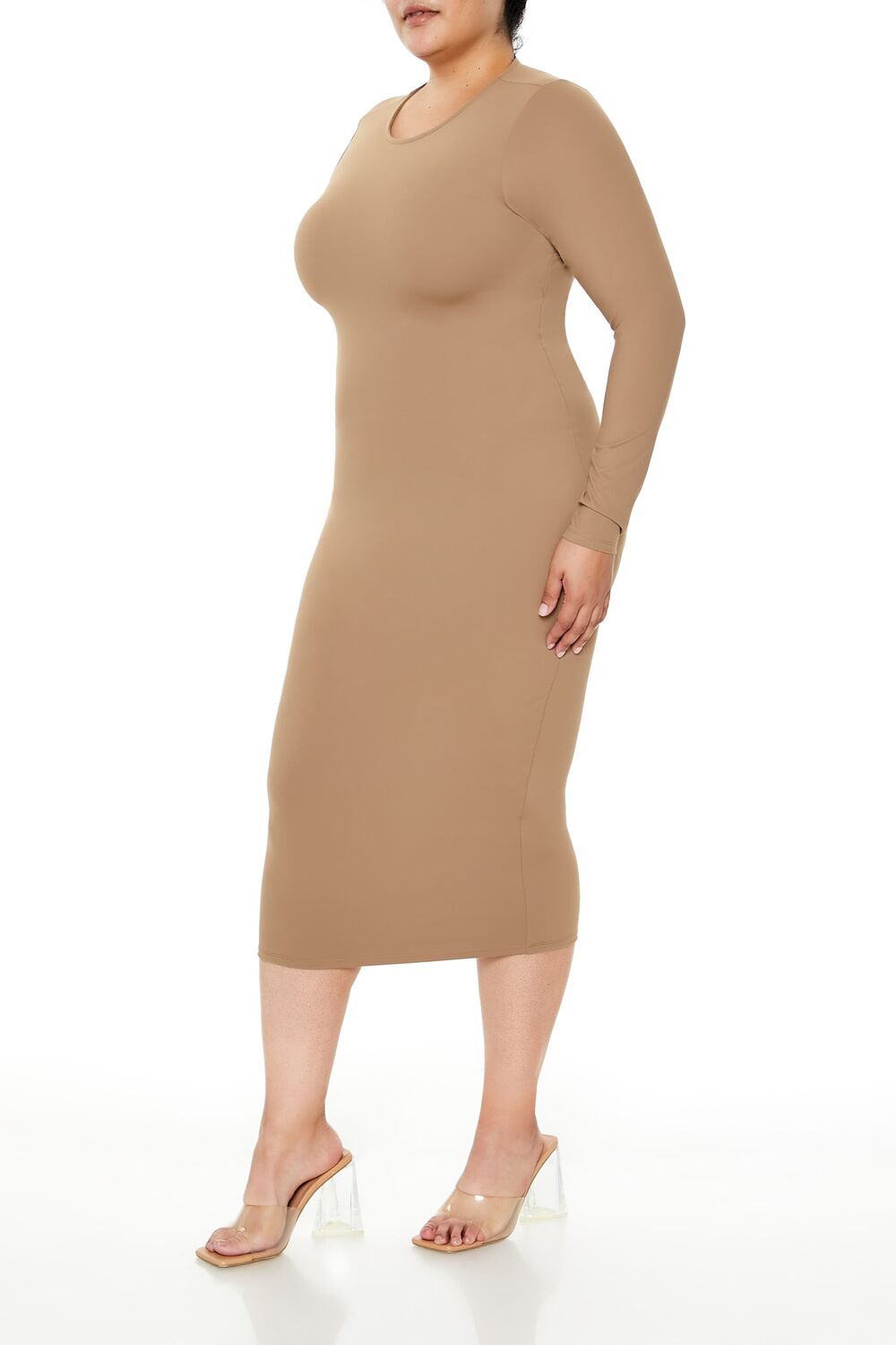 Plus Size Contour Sculpt Midi Dress