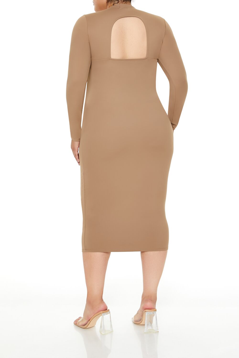 Plus Size Contour Sculpt Midi Dress