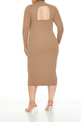Plus Size Contour Sculpt Midi Dress