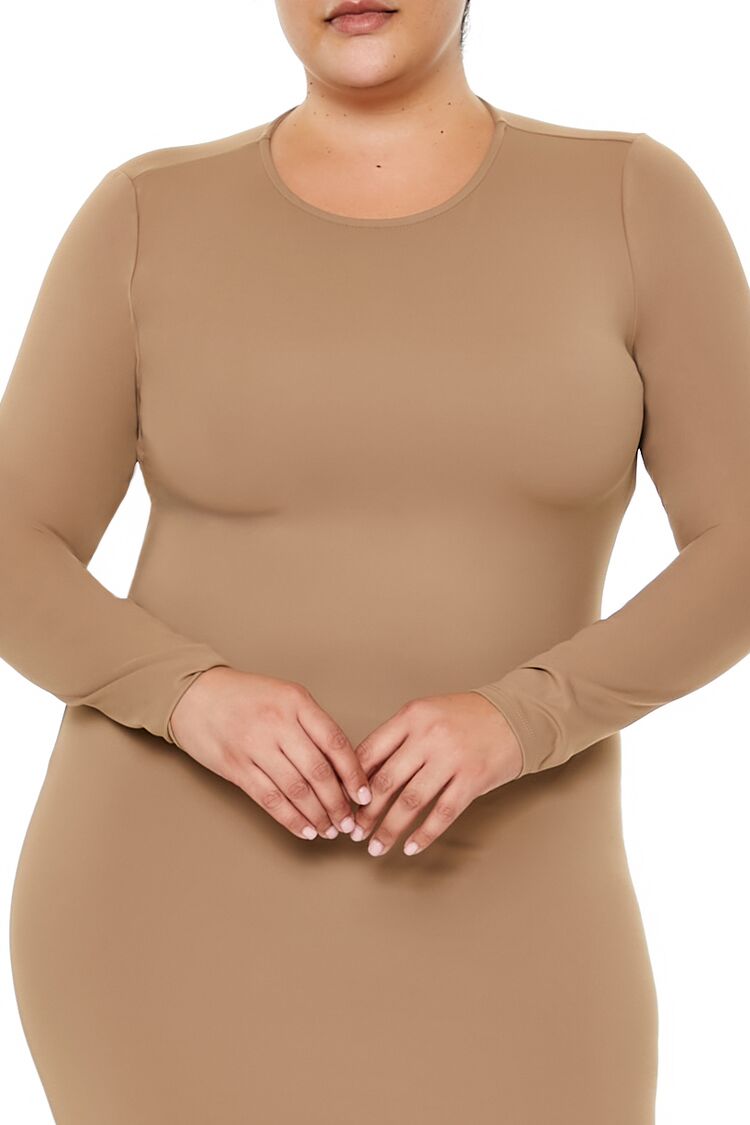 Plus Size Contour Sculpt Midi Dress