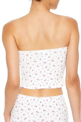 Seamless Floral Tube Top