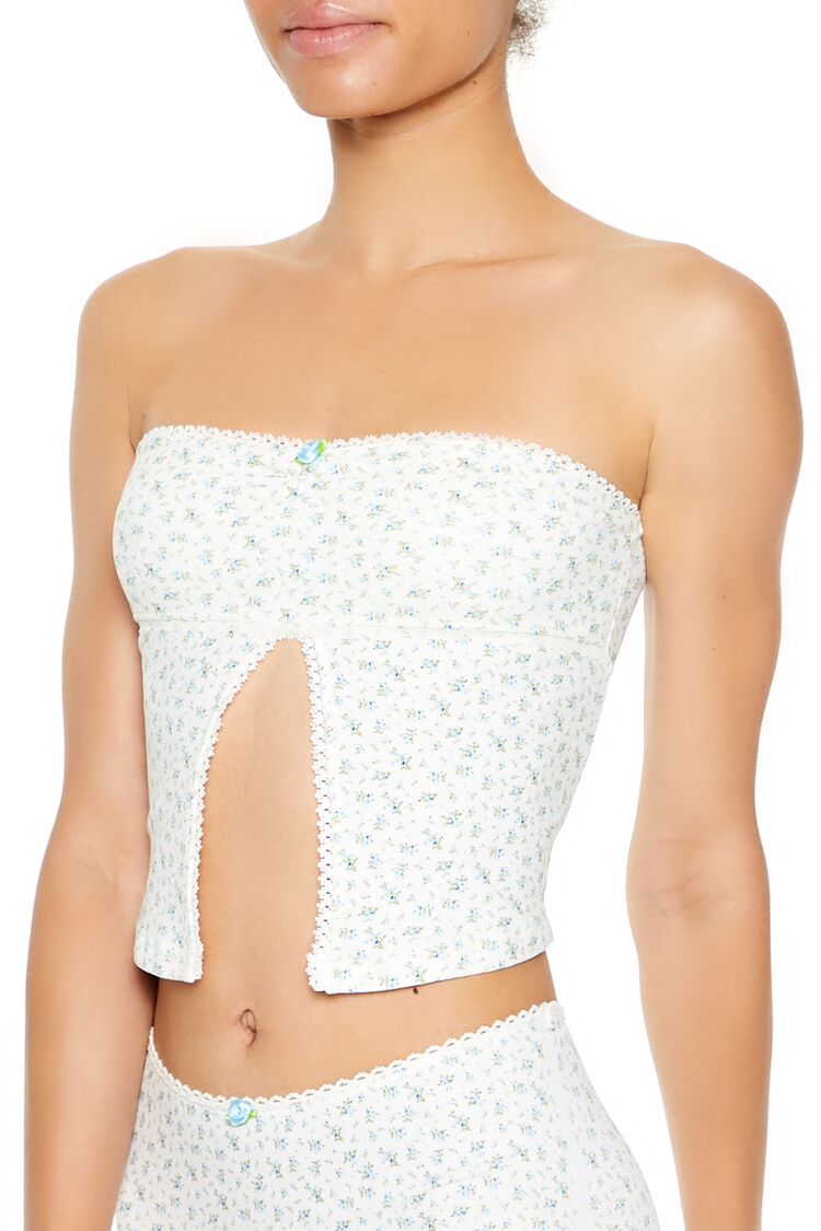 Seamless Floral Tube Top
