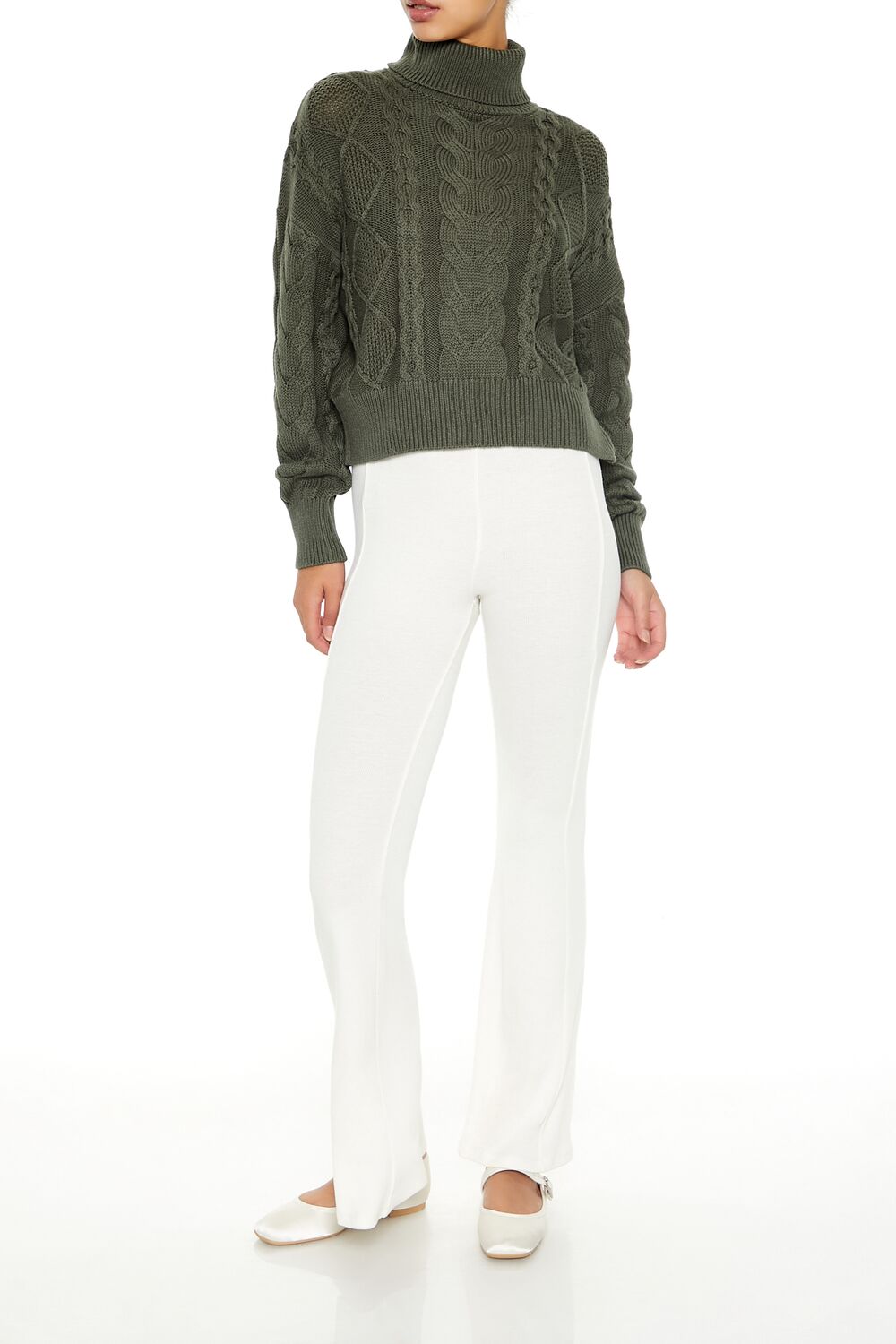 Cable Knit Turtleneck Sweater