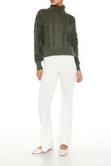 Cable Knit Turtleneck Sweater