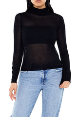 Fitted Mock Neck Sweater
