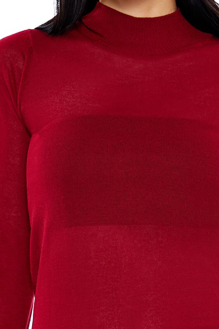 Fitted Mock Neck Sweater