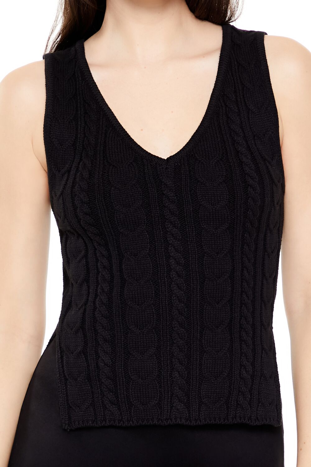 Cable Sweater-Knit Tank Top