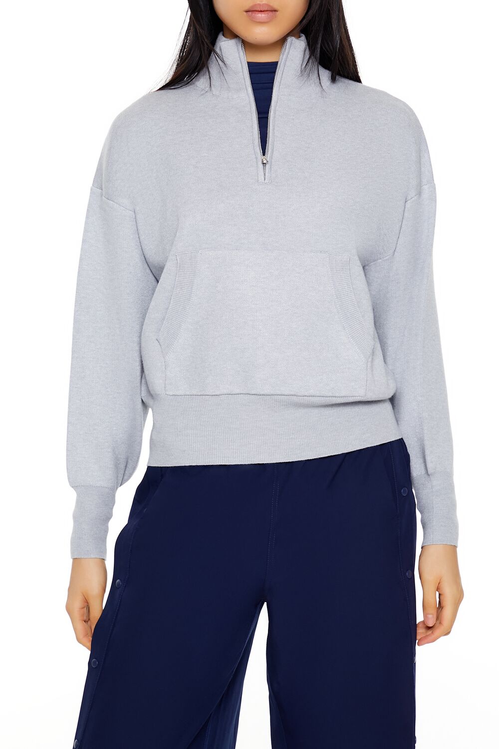 Half-Zip Funnel Neck Sweater