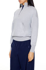 Half-Zip Funnel Neck Sweater
