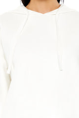Sweater-Knit Drop-Sleeve Hoodie