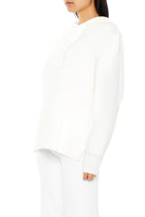 Sweater-Knit Drop-Sleeve Hoodie