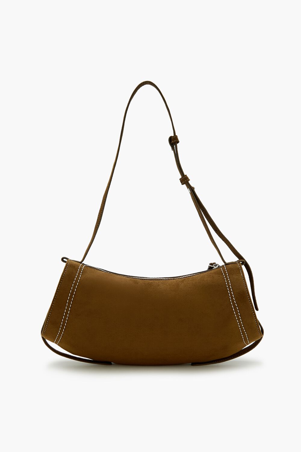 Faux Suede Barrel Bag