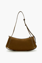 Faux Suede Barrel Bag