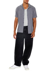 Rayon Cuban-Collar Shirt