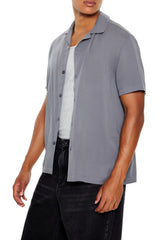 Rayon Cuban-Collar Shirt