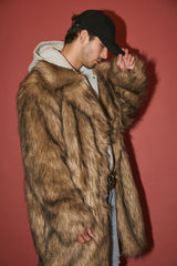 Faux Fur Longline Coat