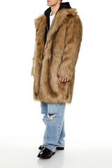Faux Fur Longline Coat