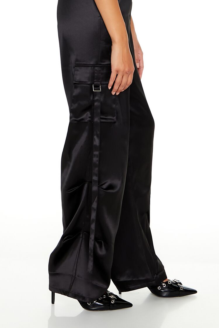 Strapless Zip-Up Cargo Jumpsuit