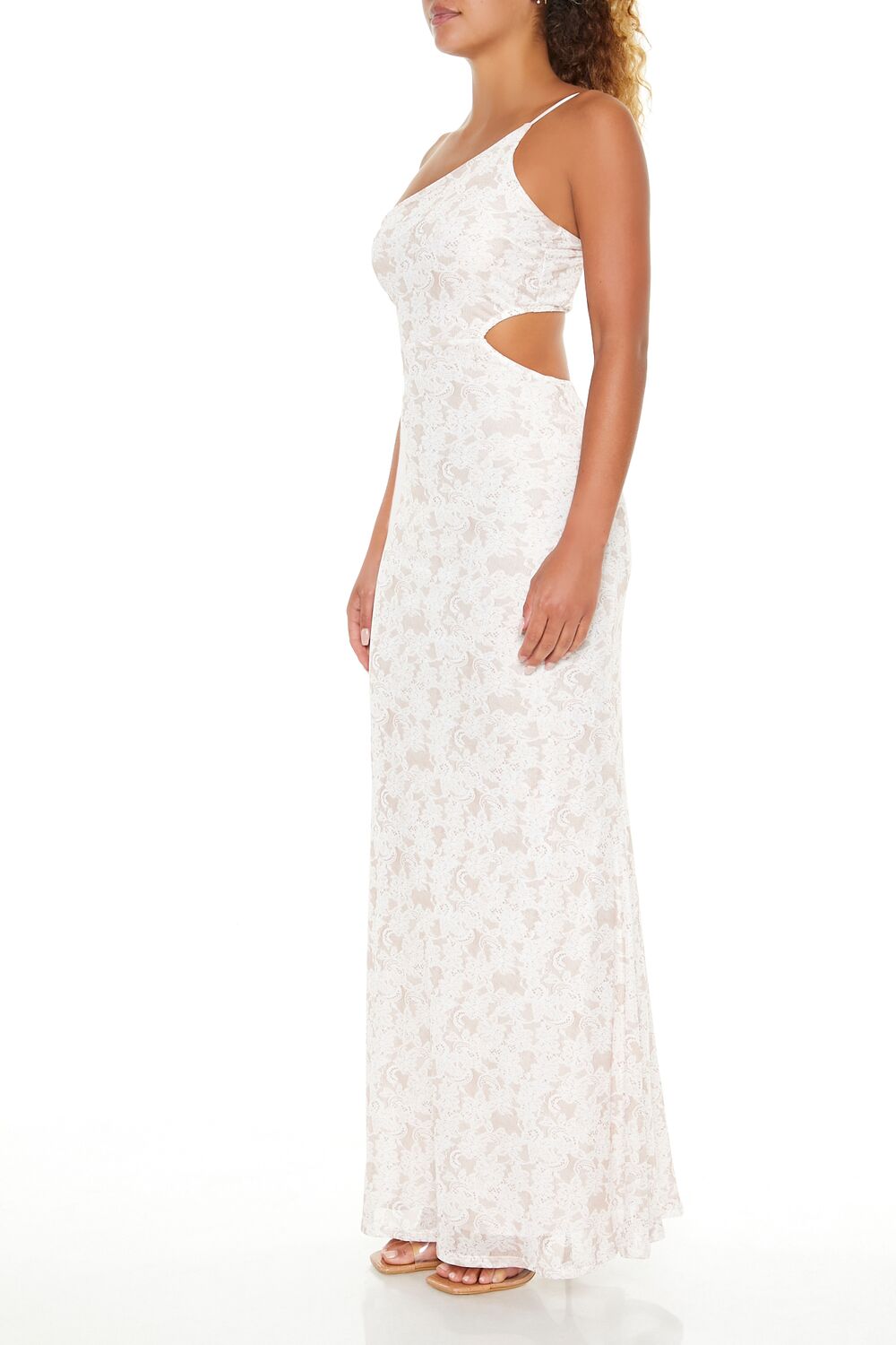 Floral Lace Cutout Maxi Dress