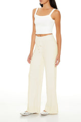Sweater-Knit Wide-Leg Pants