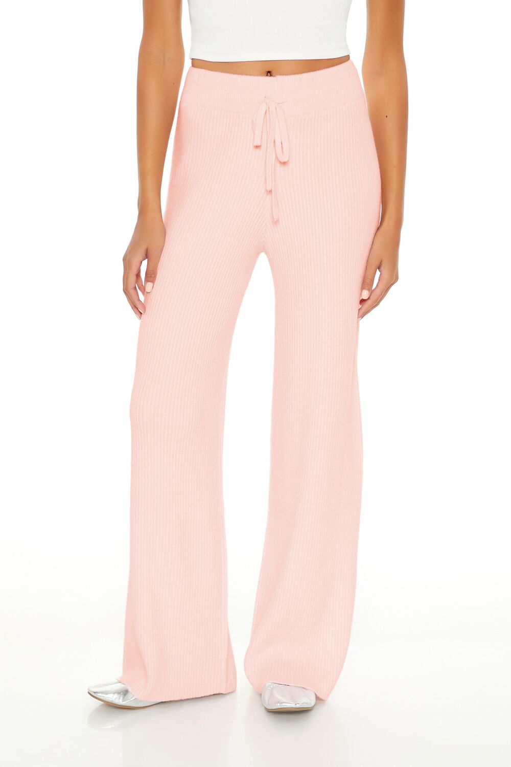 Sweater-Knit Wide-Leg Pants