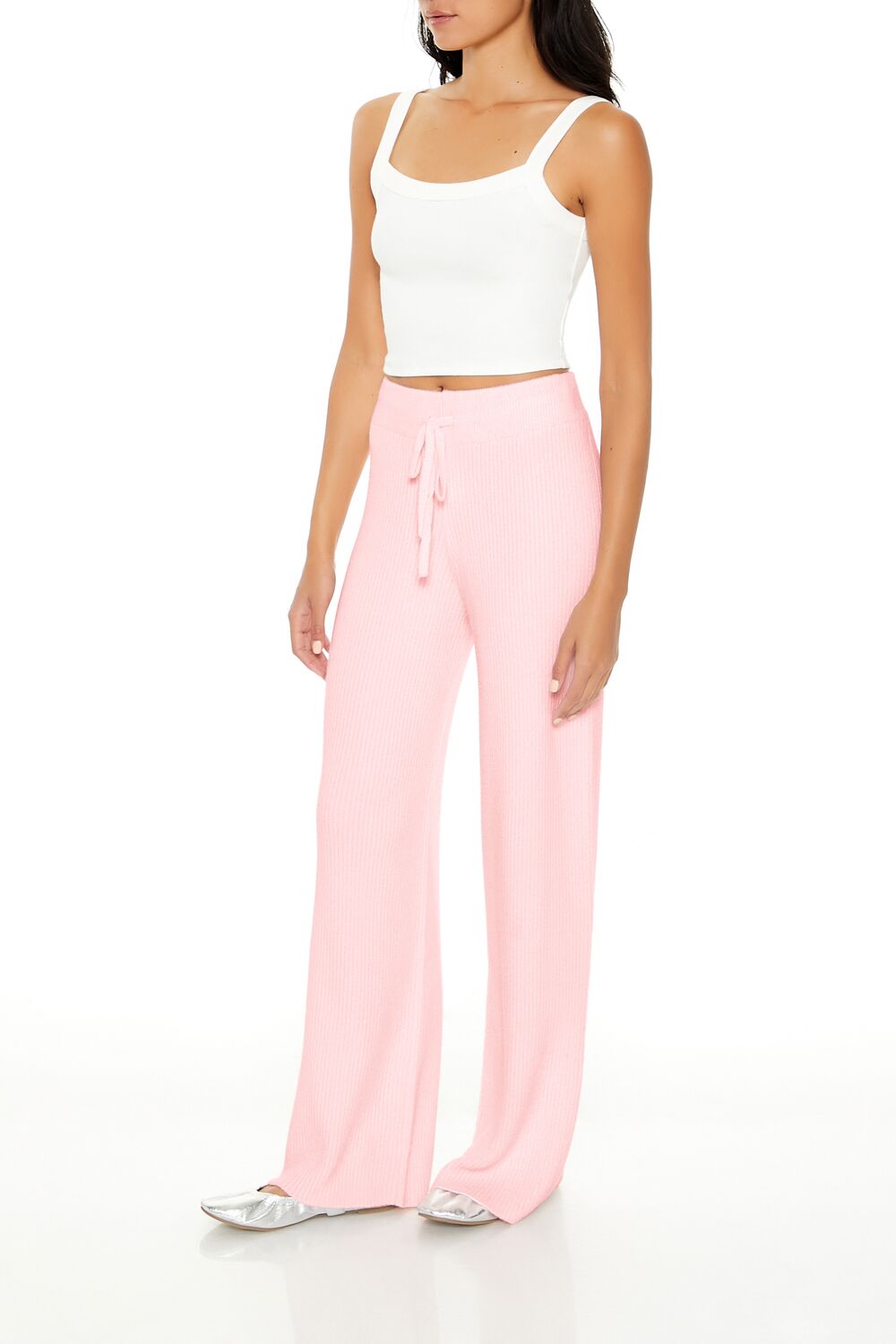 Sweater-Knit Wide-Leg Pants