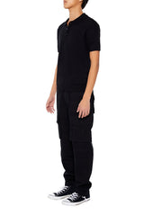 Slim-Fit Drawstring Cargo Pants