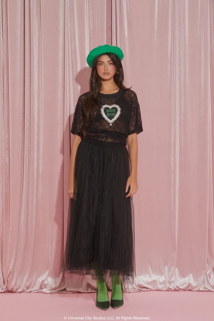 Wicked Witch Faux Gem Lace Tee