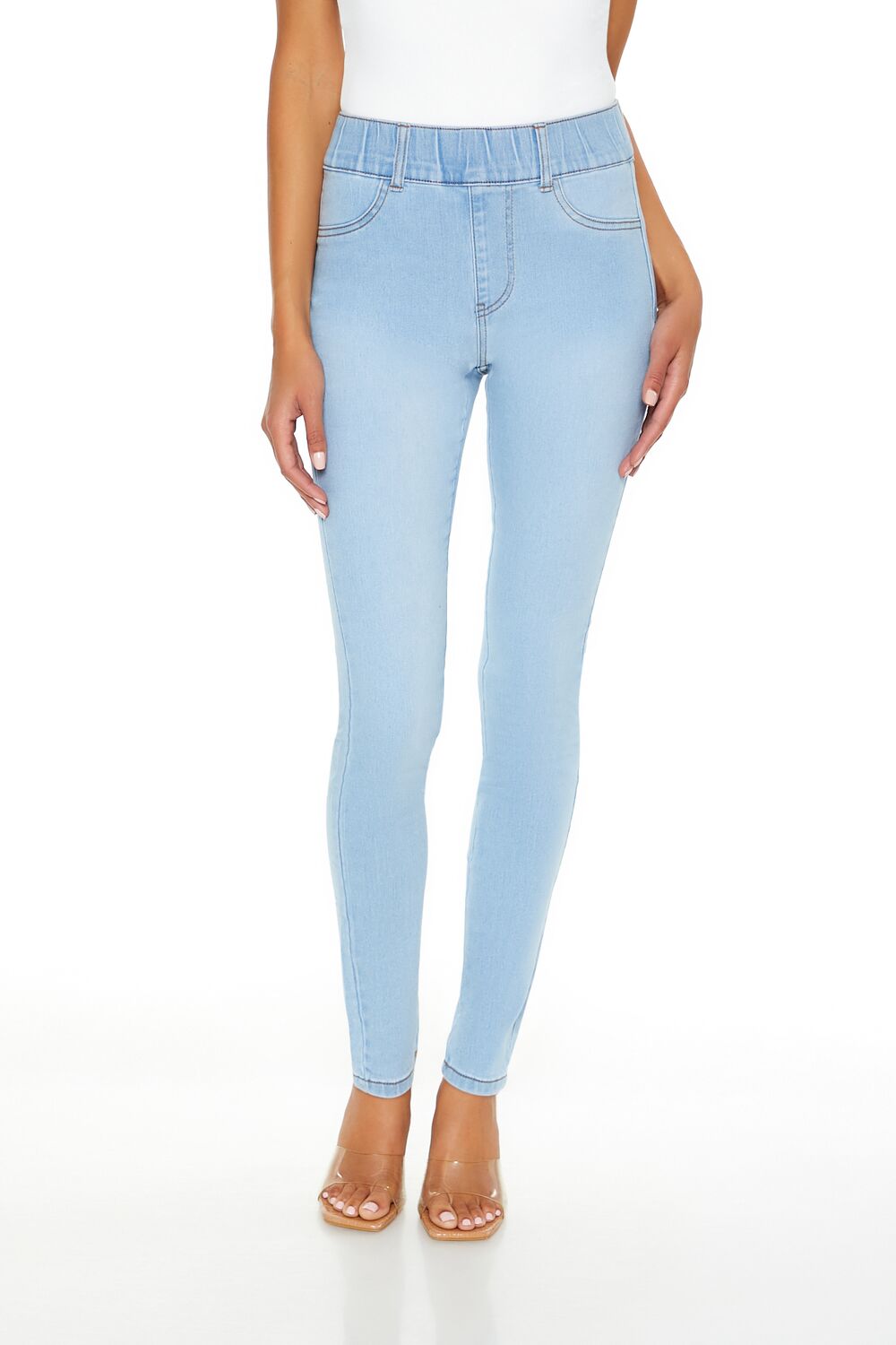 Pull-On High-Rise Skinny Jeans