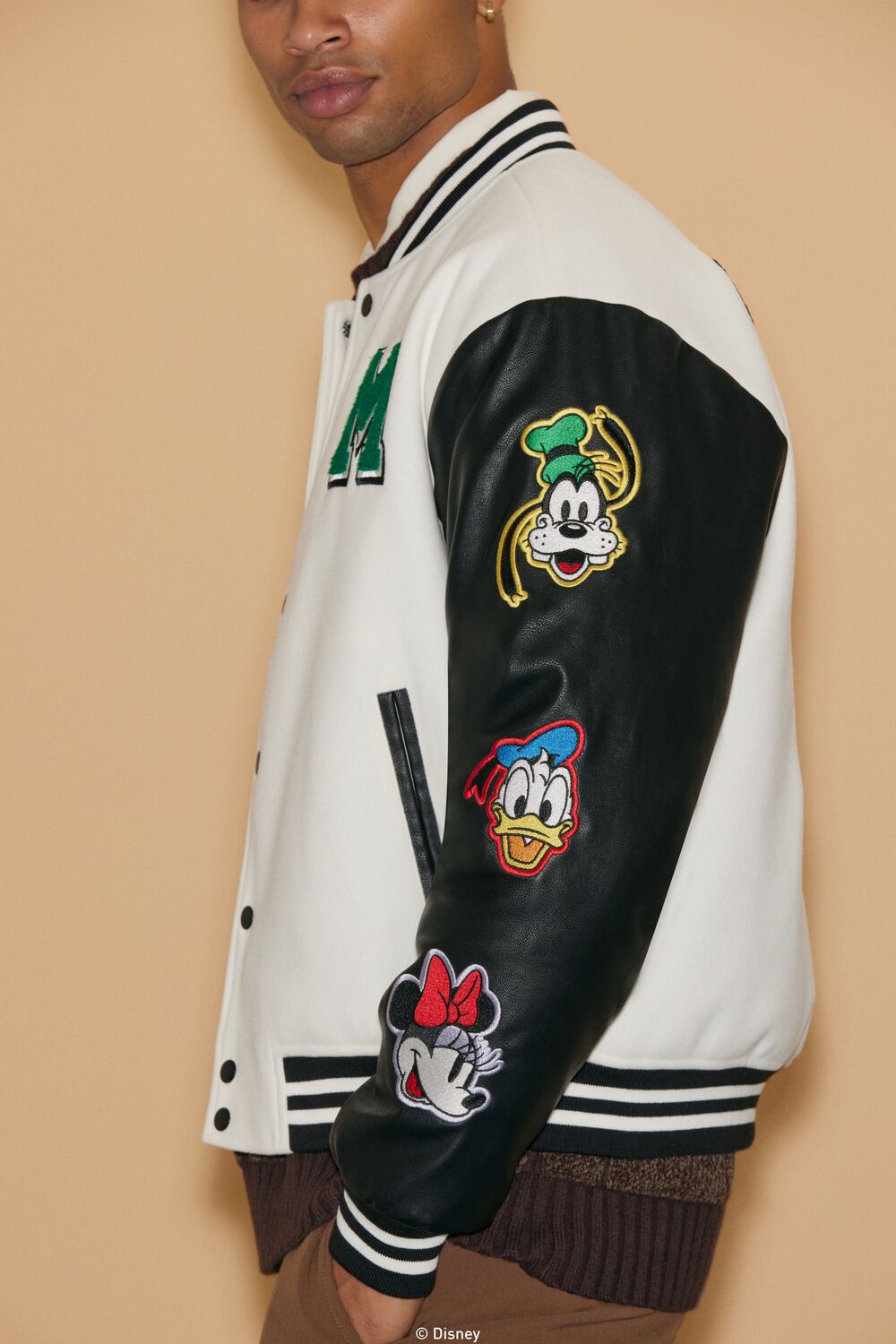 Unisex Disney Mickey & Friends Chenille Patch Varsity Jacket