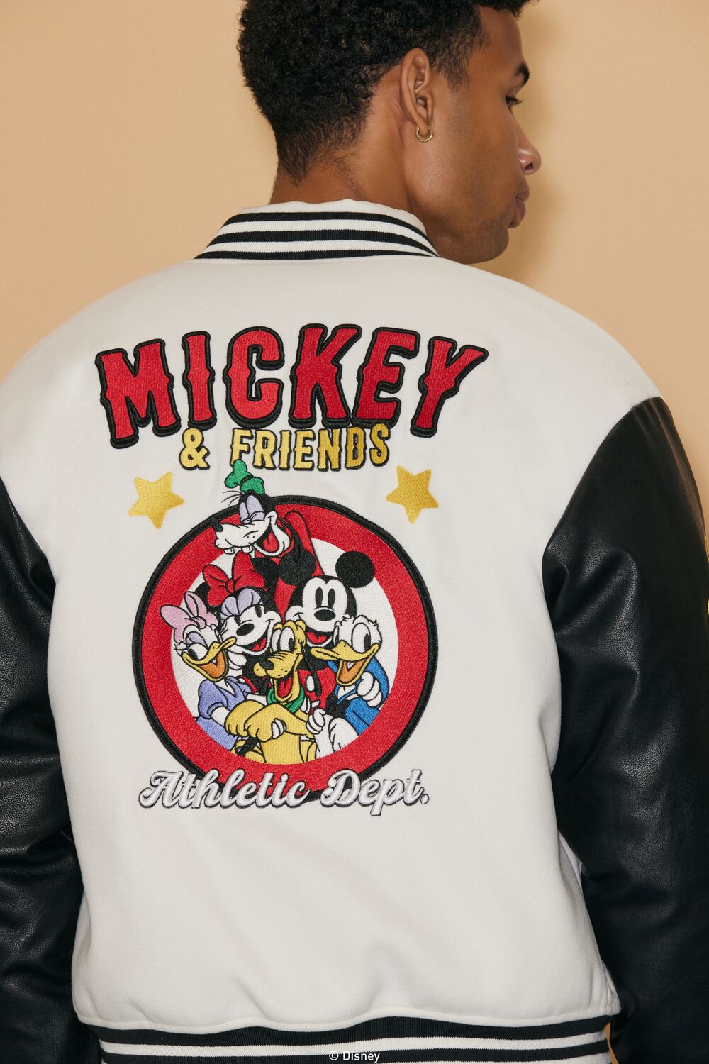 Unisex Disney Mickey & Friends Chenille Patch Varsity Jacket