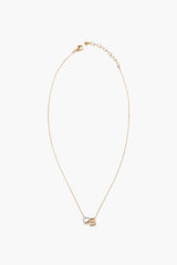 Faux Gem Initial Charm Necklace