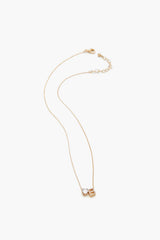 Faux Gem Initial Charm Necklace