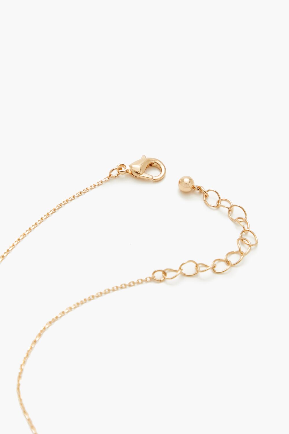 Faux Gem Initial Charm Necklace